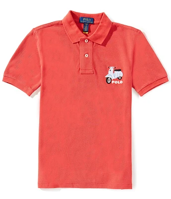 Polo Ralph Lauren Big Boys 8-20 Short-Sleeve Scooter-Embroidered Mesh Polo Shirt