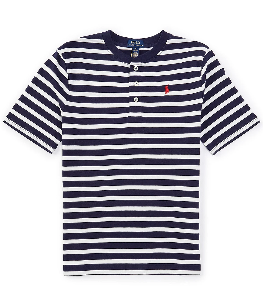 Polo Ralph Lauren Big Boys 8-20 Short Sleeve Striped Henley Shirt