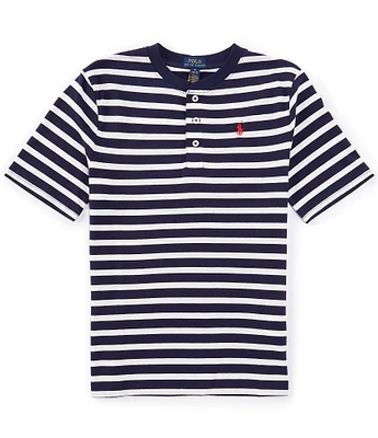 Polo Ralph Lauren Big Boys 8-20 Short Sleeve Striped Henley Shirt