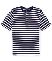 Polo Ralph Lauren Big Boys 8-20 Short Sleeve Striped Henley Shirt