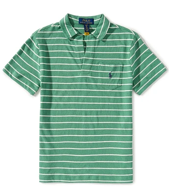 Polo Ralph Lauren Big Boys 8-20 Short-Sleeve Striped Linen-Blend Polo Shirt