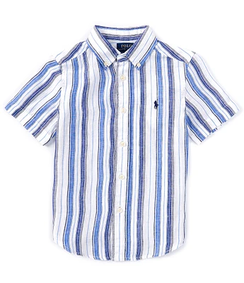 Polo Ralph Lauren Big Boys 8-20 Short Sleeve Striped Linen Shirt