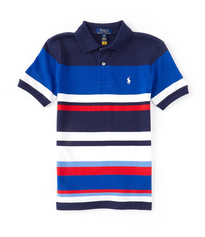 Polo Ralph Lauren Big Boys 8-20 Short-Sleeve Striped Mesh Polo Shirt