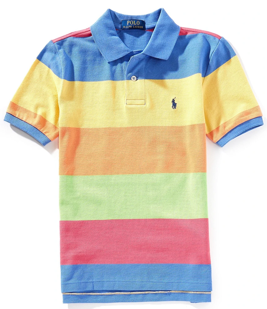 Polo Ralph Lauren Big Boys - Short Sleeve Striped Mesh Polo Shirt