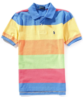 Polo Ralph Lauren Big Boys - Short Sleeve Striped Mesh Polo Shirt