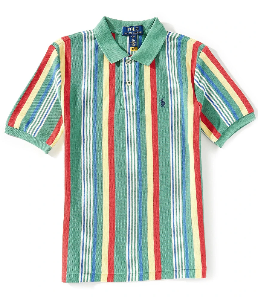 Polo Ralph Lauren Big Boys Short-Sleeve Vertical Striped Mesh Polo Shirt