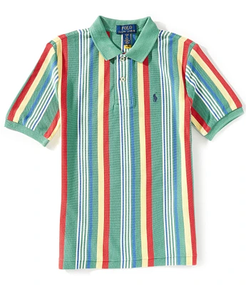 Polo Ralph Lauren Big Boys Short-Sleeve Vertical Striped Mesh Polo Shirt