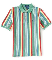 Polo Ralph Lauren Big Boys Short-Sleeve Vertical Striped Mesh Polo Shirt