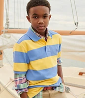 Polo Ralph Lauren Big Boys 8-20 Short Sleeve Contrast Stripes Mesh Polo Shirt