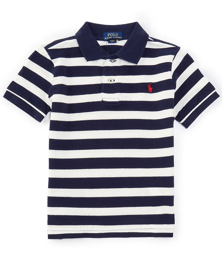 Polo Ralph Lauren Big Boys 8-20 Short Sleeve Striped Mesh Polo Shirt