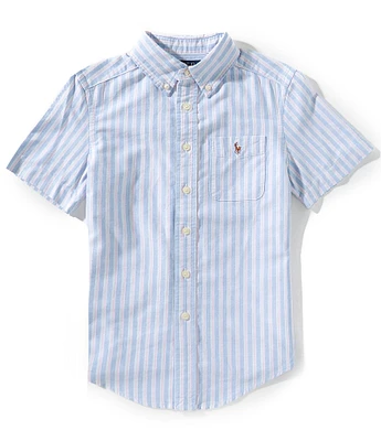 Polo Ralph Lauren Big Boys 8-20 Short-Sleeve Striped Oxford Shirt