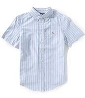 Polo Ralph Lauren Big Boys 8-20 Short-Sleeve Striped Oxford Shirt