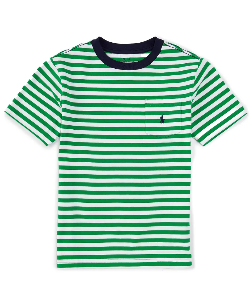 Polo Ralph Lauren Big Boys 8-20 Short Sleeve Striped Pocket Knit Jersey T-Shirt
