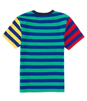 Polo Ralph Lauren Big Boys 8-20 Short Sleeve Striped/Colorblock Jersey T-Shirt