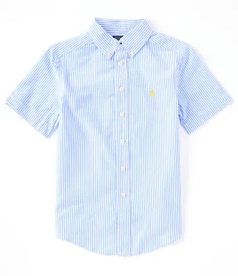 Polo Ralph Lauren Big Boys 8-20 Striped Short Sleeve Seersucker Shirt