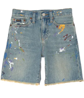 Polo Ralph Lauren Big Boys 8-20 Sullivan Slim Paint Splatter Distressed Denim Shorts