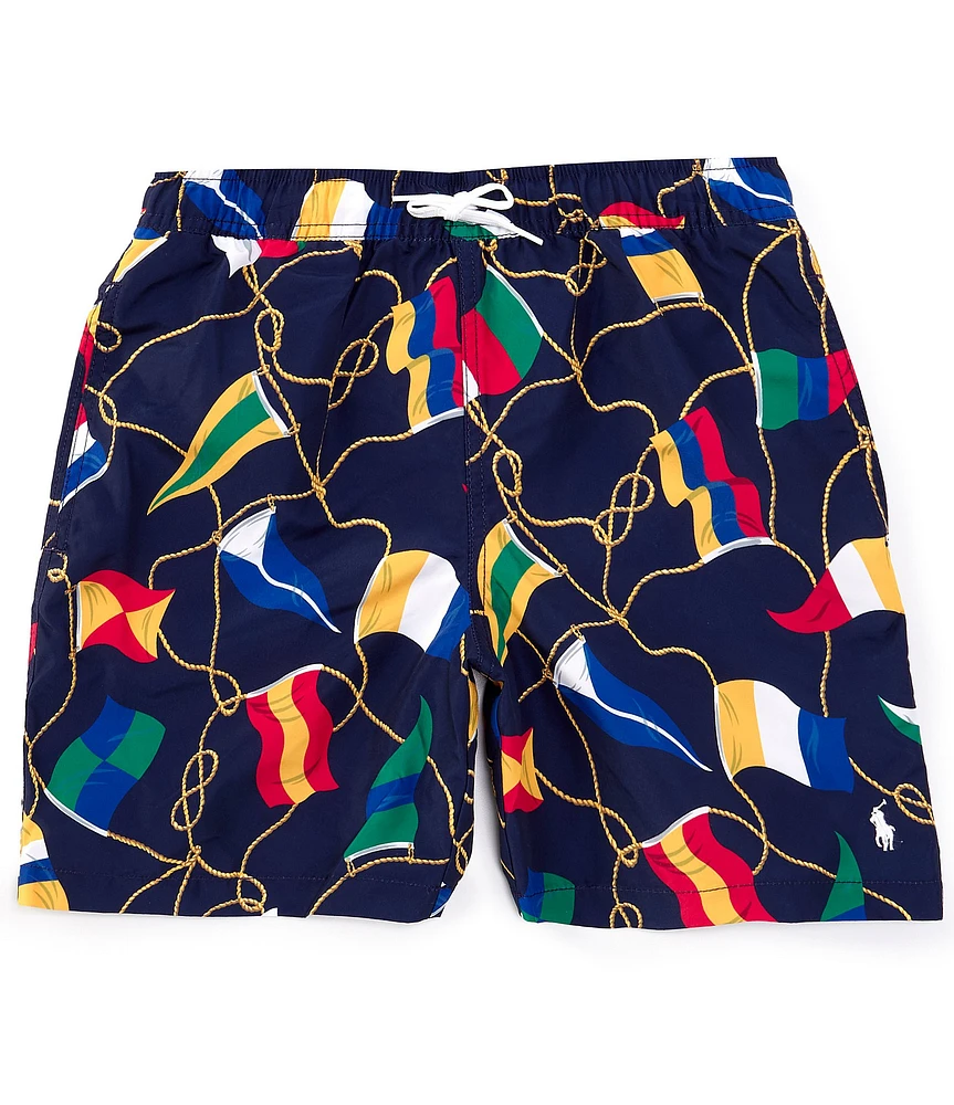 Polo Ralph Lauren Big Boys 8-20 Traveler Signal Flagged Tossed Print Swim Trunks