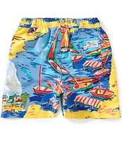 Polo Ralph Lauren Big Boys Seaside Print Swim Trunks