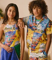 Polo Ralph Lauren Big Boys Seaside Print Swim Trunks