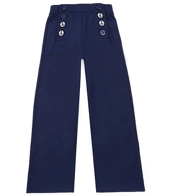 Polo Ralph Lauren Big Girls 7-16 Buttoned Wide-Leg Ponte Pants