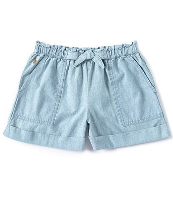 Polo Ralph Lauren Big Girls 7-16 Chambray Camp Shorts