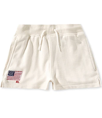 Polo Ralph Lauren Big Girls 7-16 Flag Applique French Terry Shorts