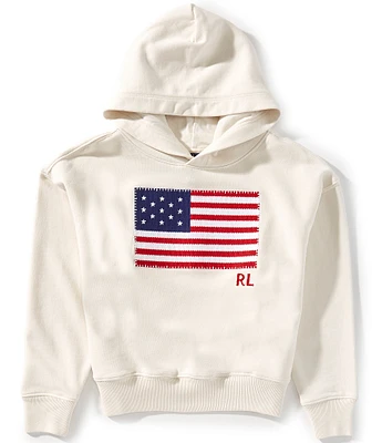 Polo Ralph Lauren Big Girls 7-16 French Terry Flag Applique Hoodie