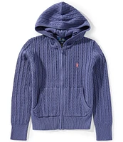 Polo Ralph Lauren Big Girls 7-16 Full-Zip Mini Cable Sweater
