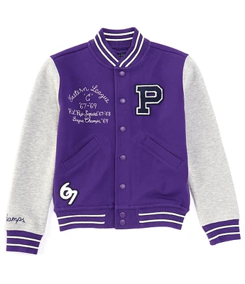 Polo Ralph Lauren Big Girls 7-16 Long Sleeve Double-Knit Baseball Jacket