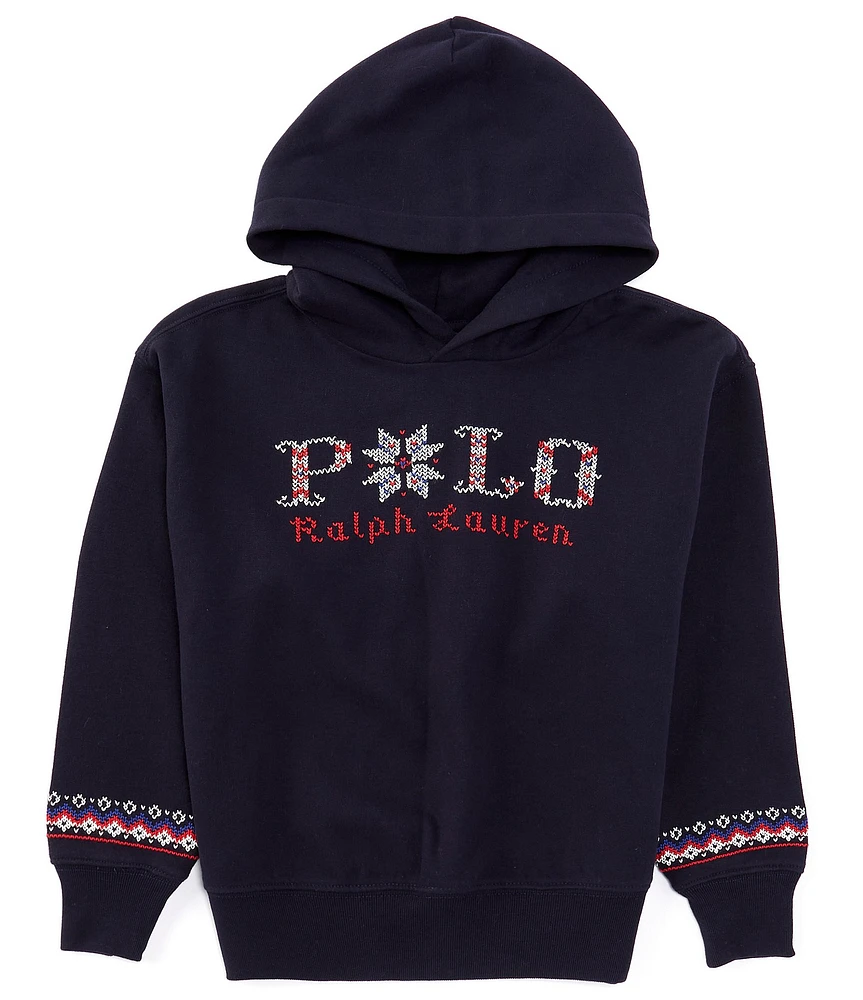 Polo Ralph Lauren Big Girls 7-16 Long-Sleeve Logo Fleece Hoodie