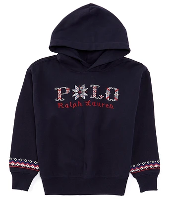 Polo Ralph Lauren Big Girls 7-16 Long-Sleeve Logo Fleece Hoodie