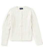 Polo Ralph Lauren Big Girls 7-16 Long-Sleeve Mini-Cable-Knit Button Front Cardigan