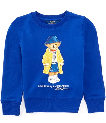 Polo Ralph Lauren Big Girls 7-16 Long Sleeve Polo Bear Fleece Sweatshirt