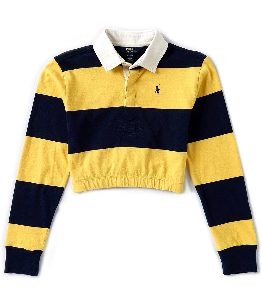 Polo Ralph Lauren Big Girls 7-16 Long-Sleeve Striped Jersey Boxy Rugby Shirt