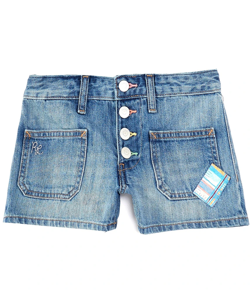 Polo Ralph Lauren Big Girls 7-16 Patchwork Denim Shorts