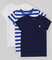 Polo Ralph Lauren Big Girls 7-16 Short Sleeve Jersey T-Shirt 3-Pack