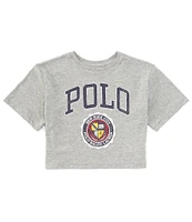 Polo Ralph Lauren Big Girls 7-16 Short-Sleeve Logo Crest Boxy Jersey T-Shirt