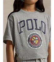 Polo Ralph Lauren Big Girls 7-16 Short-Sleeve Logo Crest Boxy Jersey T-Shirt