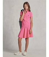 Polo Ralph Lauren Big Girls 7-16 Short-Sleeve Mesh Dropwaist Polo Dress