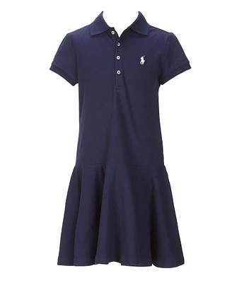Polo Ralph Lauren Big Girls Short-Sleeve Mesh Dropwaist Polo Dress