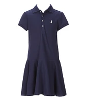 Polo Ralph Lauren Big Girls 7-16 Short-Sleeve Mesh Dropwaist Polo Dress