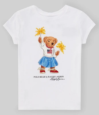 Polo Ralph Lauren Big Girls 7-16 Short-Sleeve Americana Polo Bear Jersey T-Shirt