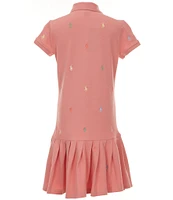 Polo Ralph Lauren Big Girls Short-Sleeve Polo Pony Stretch Mesh Drop-Waist Dress