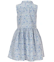 Polo Ralph Lauren Big Girls 7-16 Sleeveless Floral Empire-Waist Oxford Shirtdress