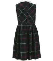 Polo Ralph Lauren Big Girls 7-16 Sleeveless Plaid Fit & Flare Ponte Dress