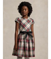 Polo Ralph Lauren Big Girls 7-16 Sleeveless Plaid Fit & Flare Twill Dress