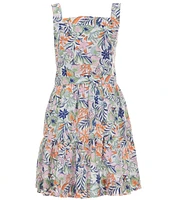 Polo Ralph Lauren Big Girls 7-16 Sleeveless Tropical-Print Linen-Cotton Dress