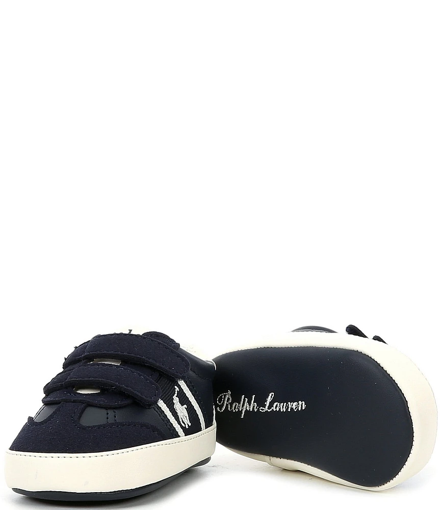 Polo Ralph Lauren Boys' Heritage Court II T-Toe Court Sneaker Crib Shoes (Infant)