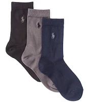 Polo Ralph Lauren Little/Big Boys 4-11 Supersoft Flat 3-Pack Dress Socks