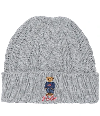 Polo Ralph Lauren Cable Bear Wool Blend Beanie